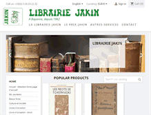 Tablet Screenshot of librairie-jakin.com